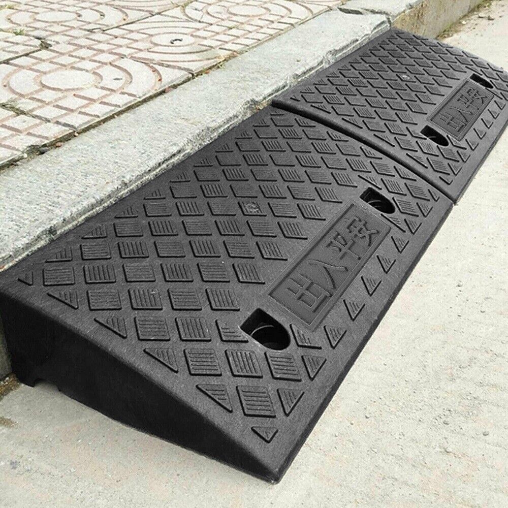 Rampe en caoutchouc pour trottoir et seuil, noir