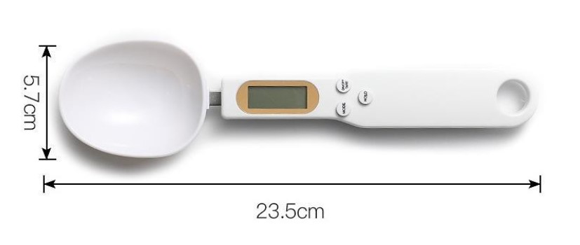 Digitaler Messlöffel mit Waage, weiß – Bild 2