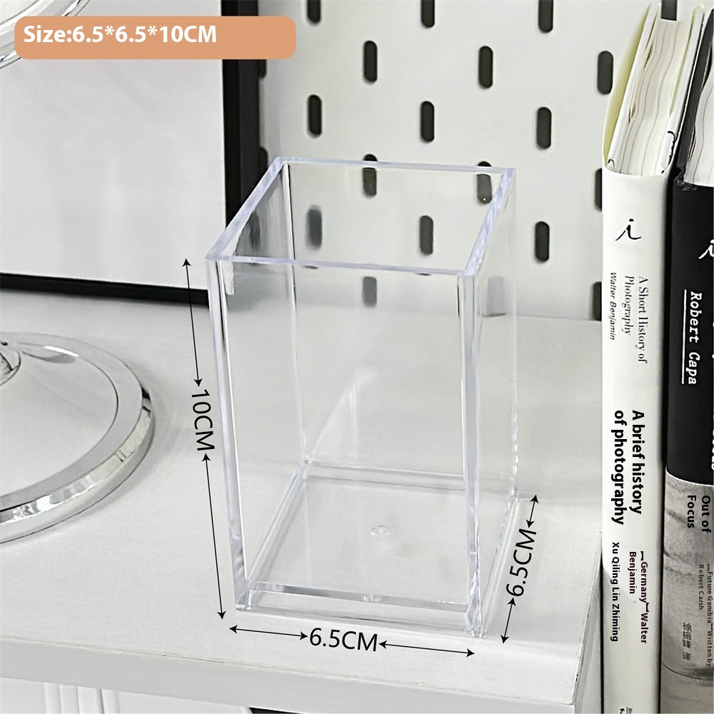 Porta-lápis transparente em acrílico