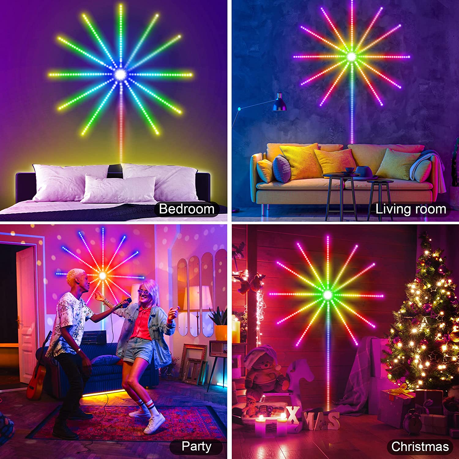 Firework LED strip with music sync and remote - Image 2