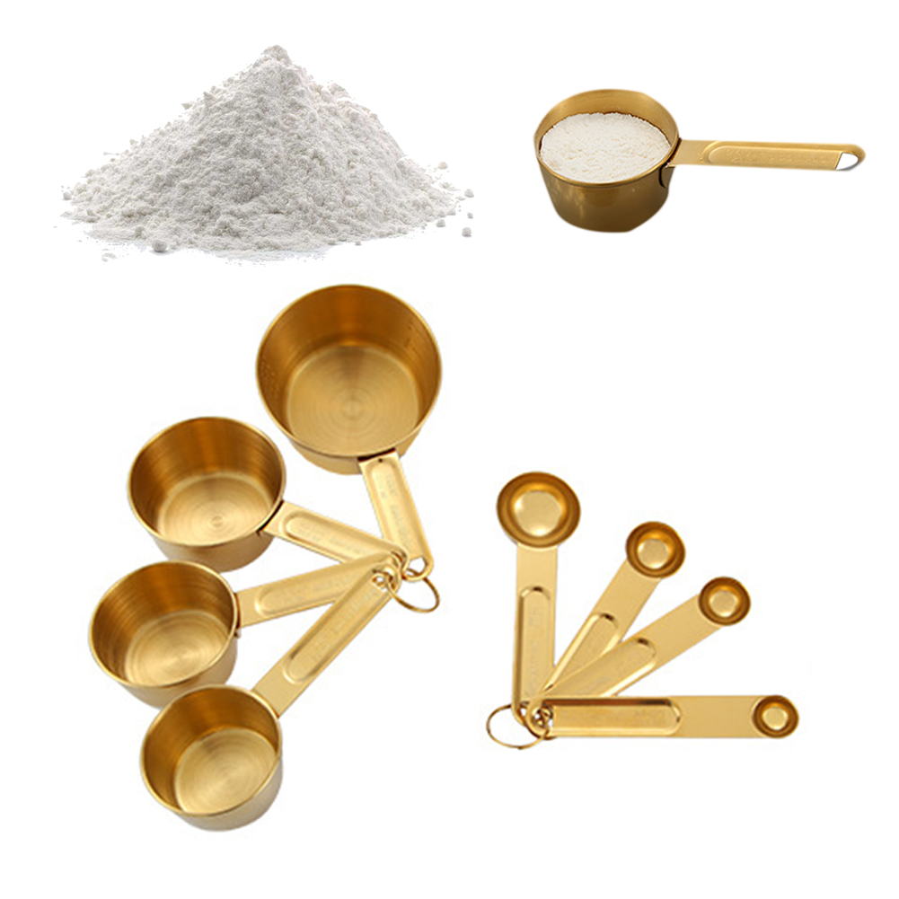 Juego de tazas y cucharas medidoras de acero - Imagen 2