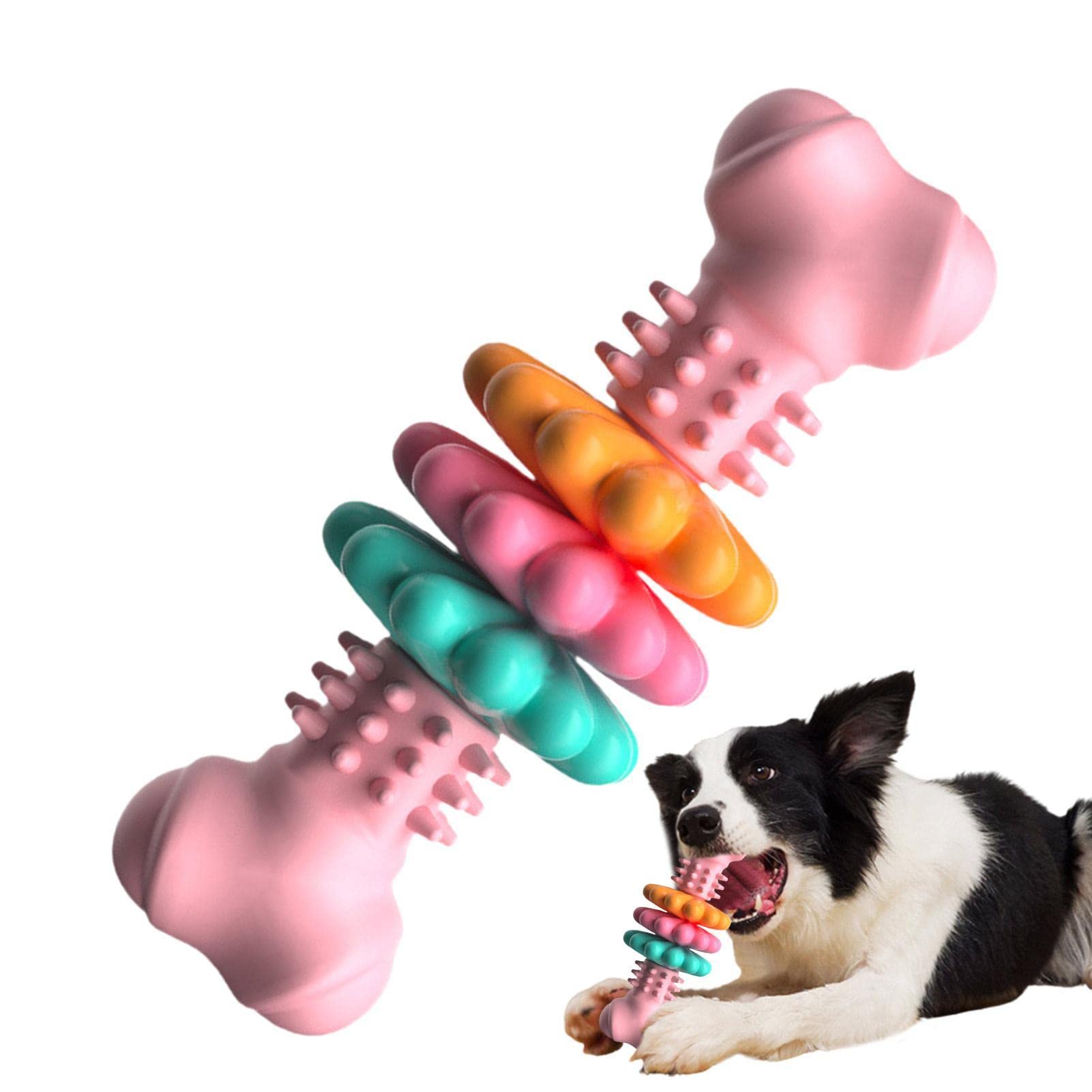 TPR chew bone for dogs, pink - Image 2