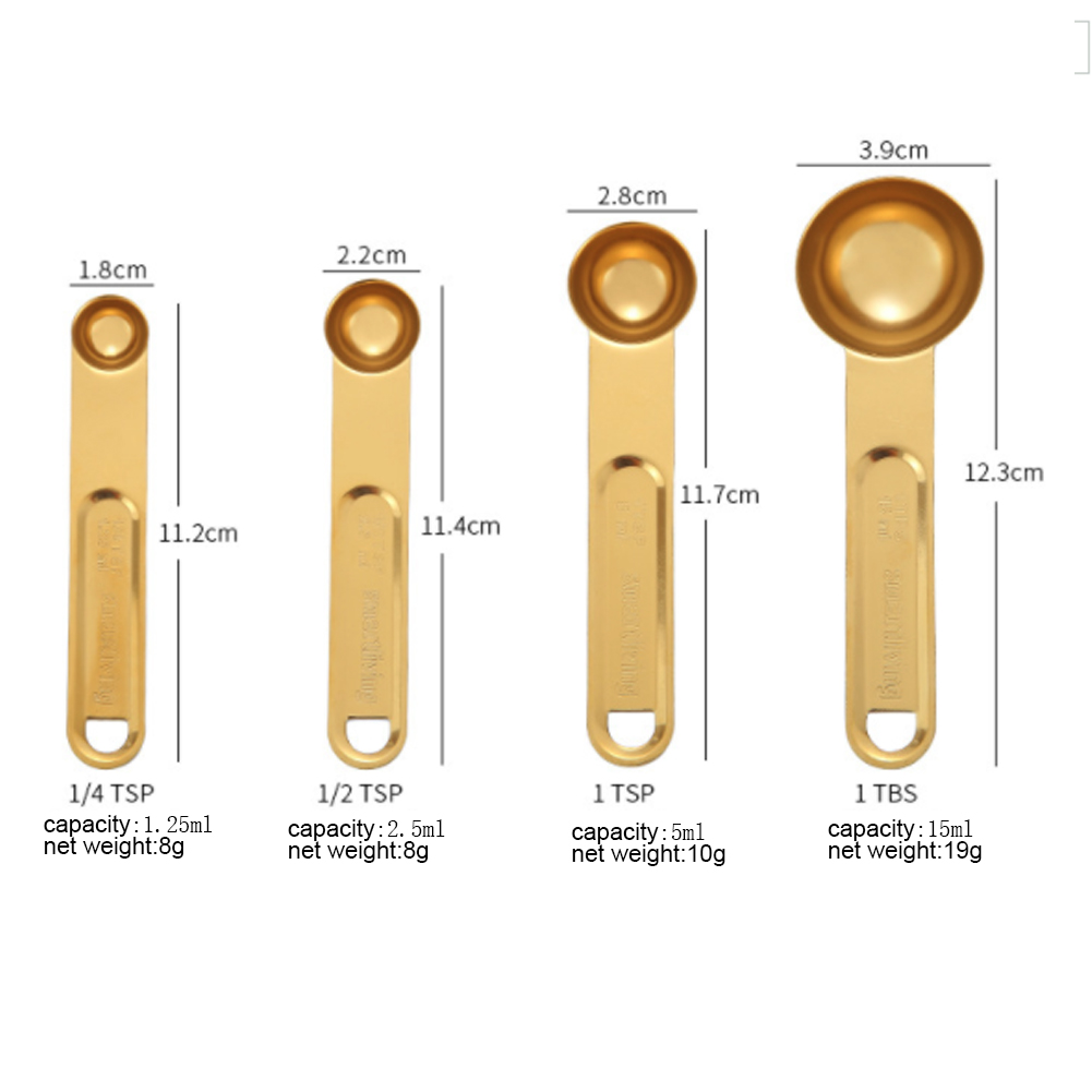 Juego de tazas y cucharas medidoras de acero - Imagen 3