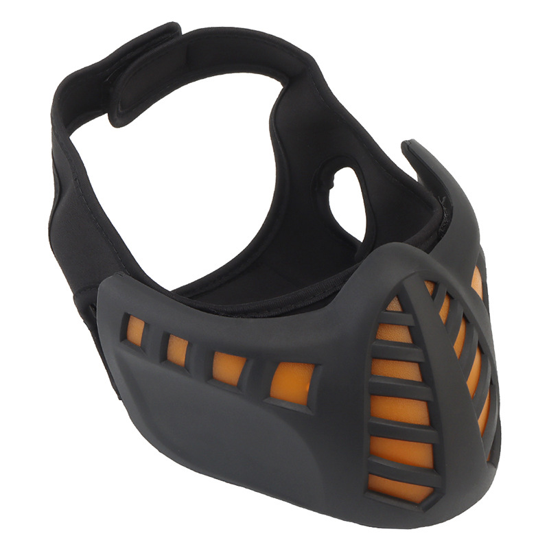 Halloween-LED-Halbmaske mit Lichteffekt, schwarz
