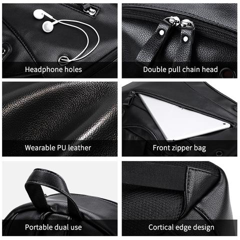 Roomy leather backpack - Image 2