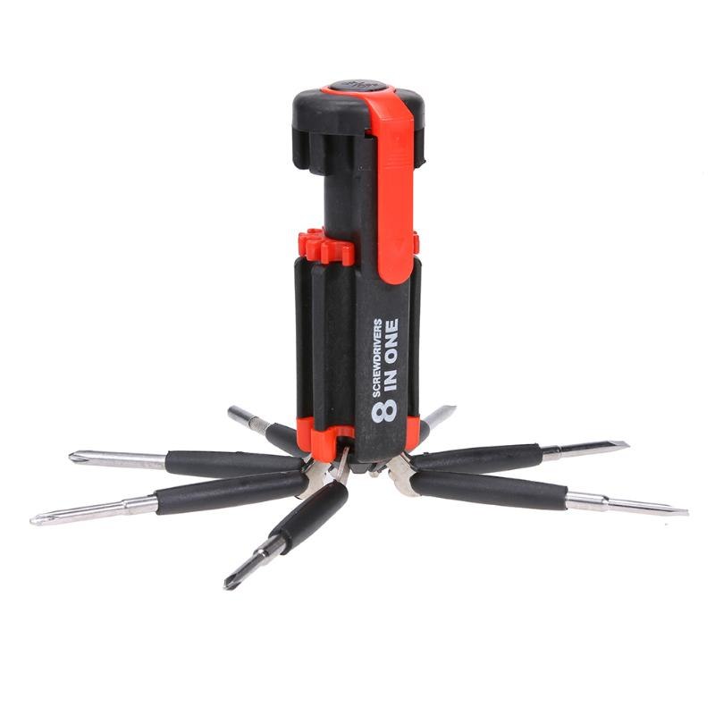 Tournevis multifonction 8 en 1 avec lampe LED