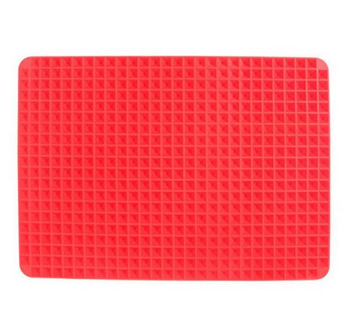 Silicone pyramid baking mat, red