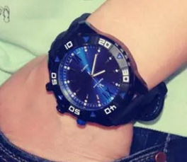 Polshorloge met ronde wijzerplaat, blauw - Afbeelding 2