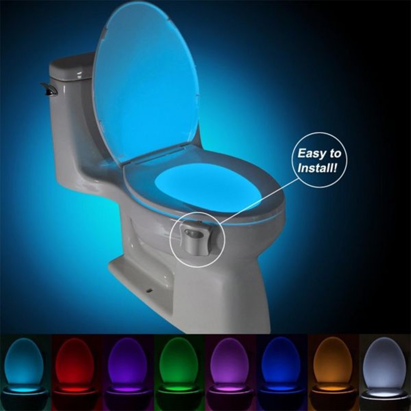 Toiletlampje met bewegingssensor, 8 kleuren