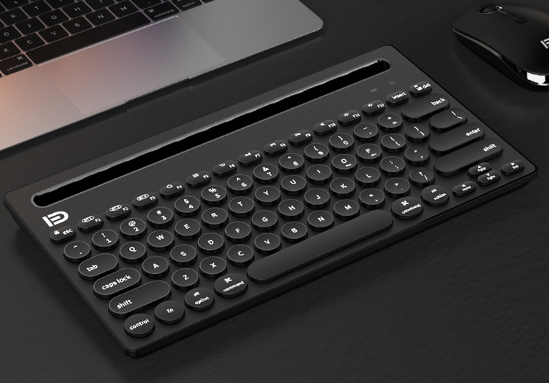 Teclado sem fios bluetooth, preto