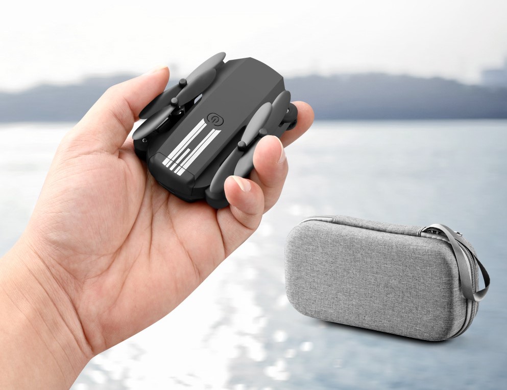 Foldable mini drone with Wi-Fi camera, black - Image 2