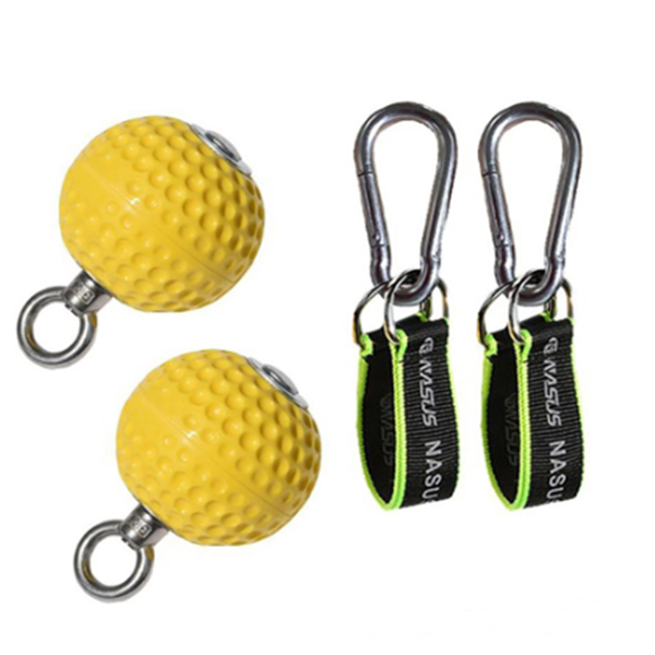 Boules de préhension pour tractions, lot de deux, jaunes – Image 3