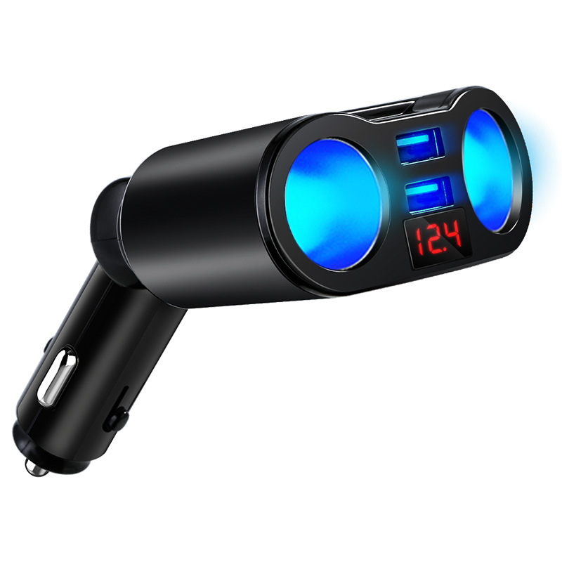 Double prise allume-cigare rotative avec USB et écran – Image 3