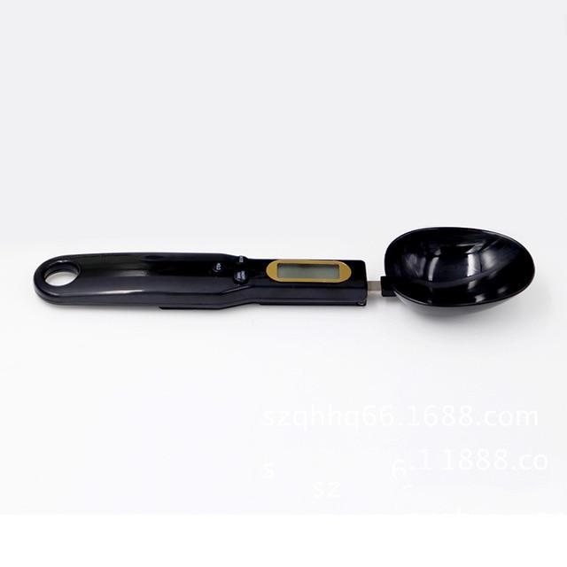 Digital measuring spoon with display, black