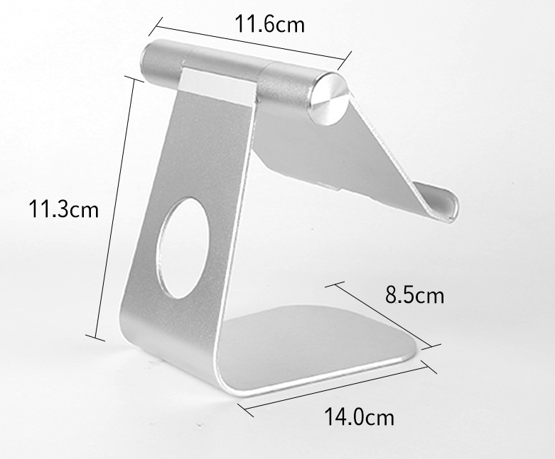 Soporte ajustable para tableta y móvil, metal - Imagen 2