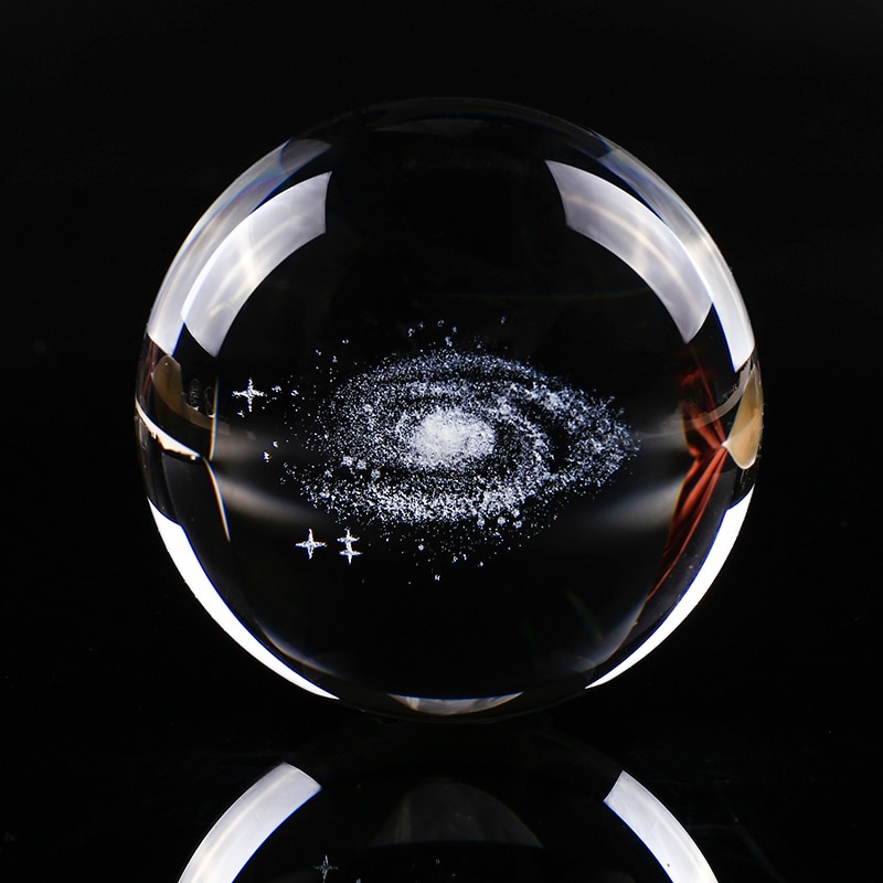 Kristallkugel mit Galaxie, ohne Sockel