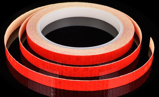 Rollo de pegatina reflectante para bici y coche, rojo