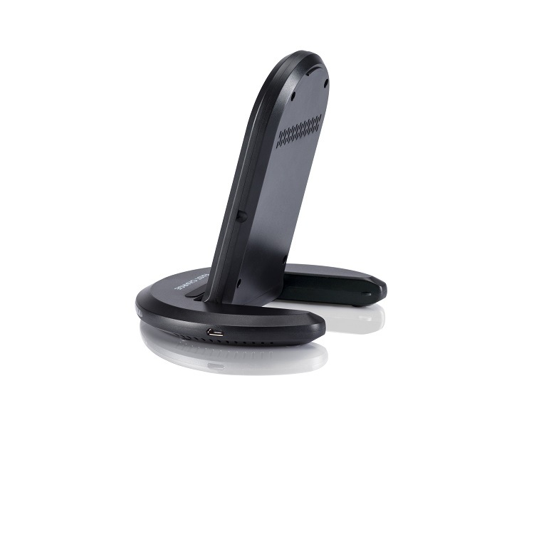 Telefoonhouder met draadloze snellader, zwart - Afbeelding 2