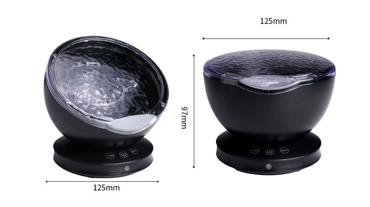 Ocean wave projector with speaker, black - Image 3