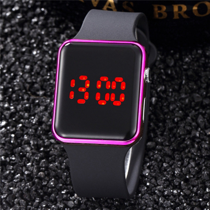 Digital led watch with silicone strap - Image 3