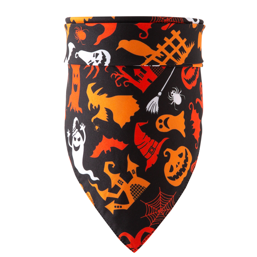 Halloween Pet Bandana, Pumpkin Polka Print - Image 2