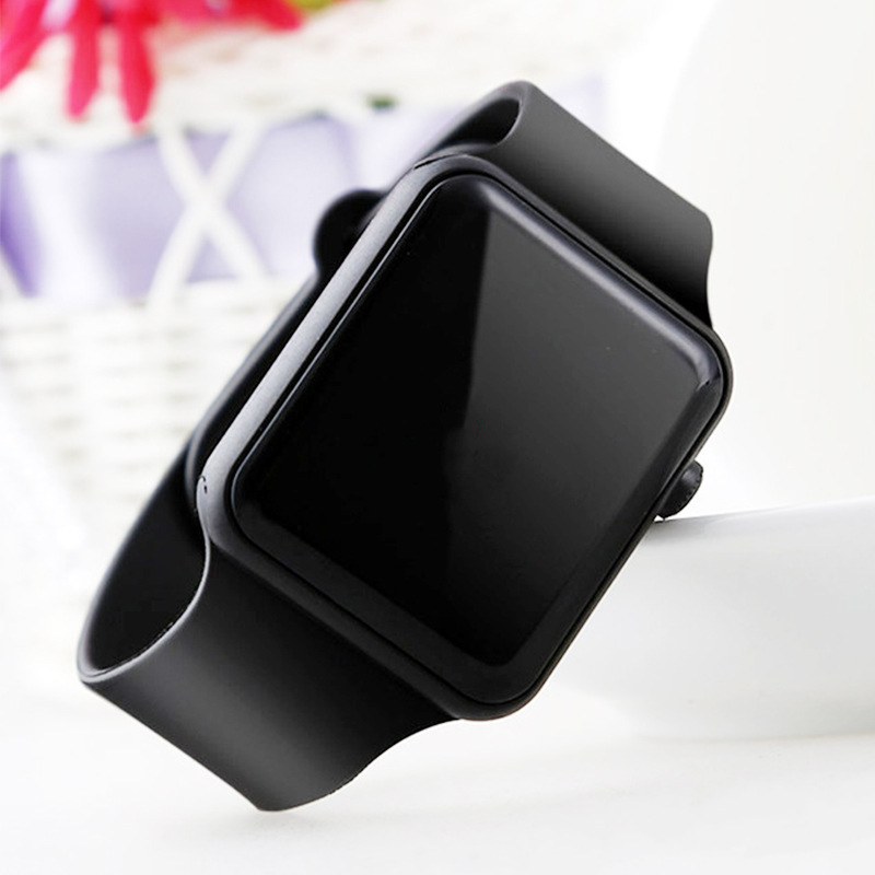 Digital led watch with silicone strap