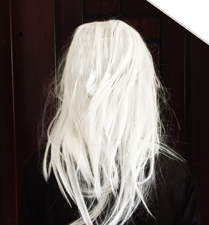 Scary Mask with White Hair - Image 3