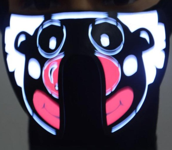 Led-feestmasker dat reageert op geluid - Afbeelding 7