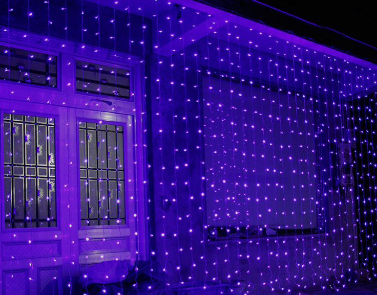 Lichtervorhang mit 304 Lichtern, weiß – Bild 3