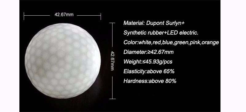 Pelota de golf luminosa para jugar de noche - Imagen 3