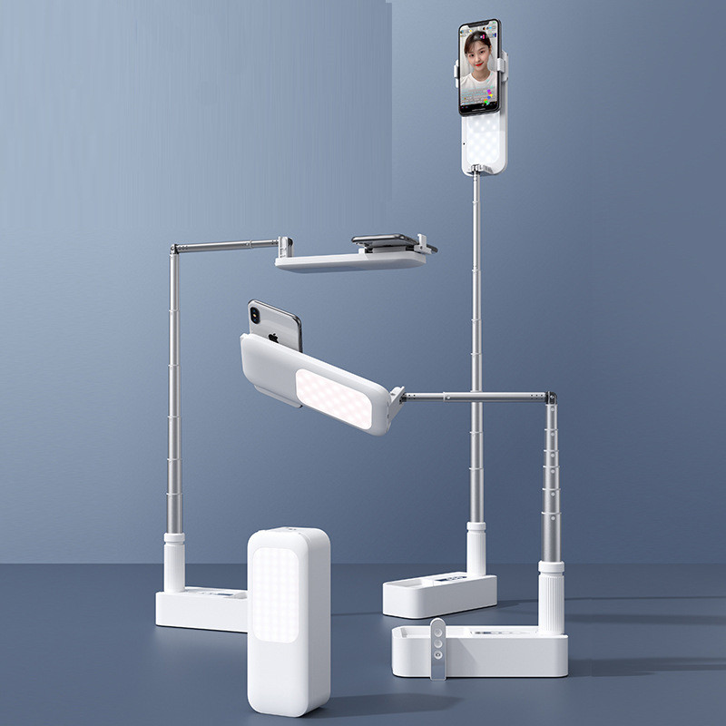 Ring light with tripod for recording, white - Image 2