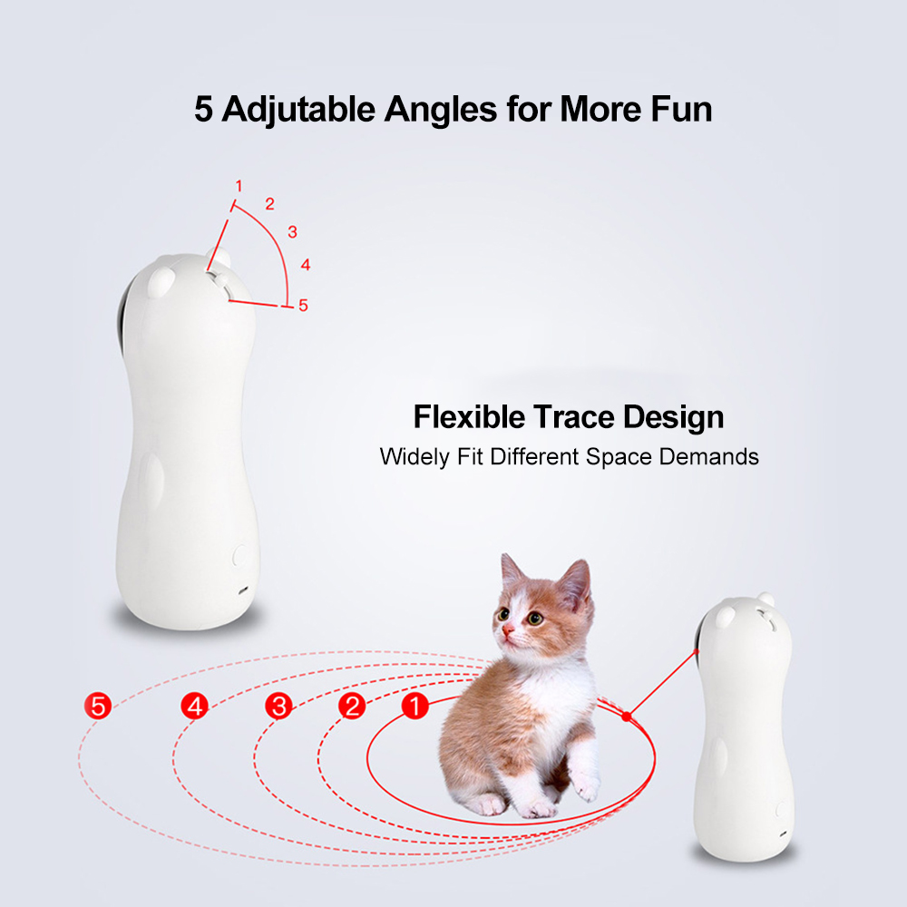 Automatisches Laserspielzeug für Katzen, Bär, weiß – Bild 5