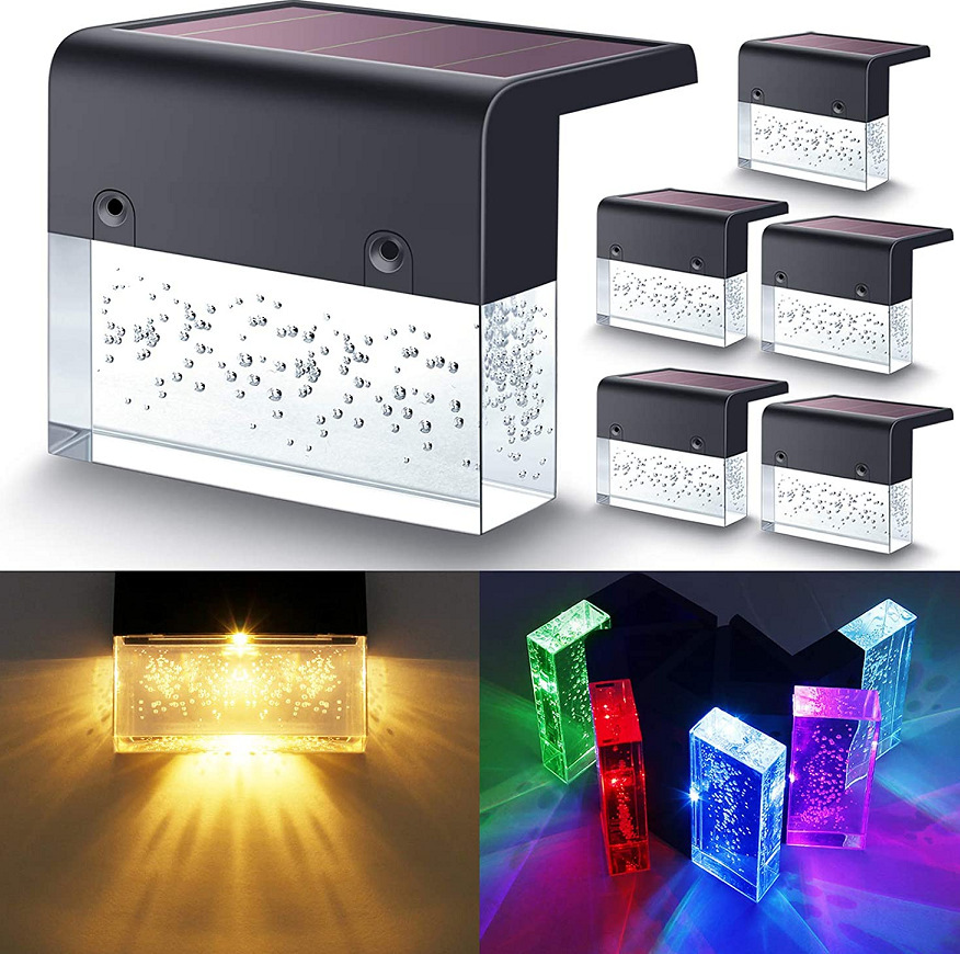 Lampe solaire de marche, blanc chaud ou couleurs, noire – Image 6