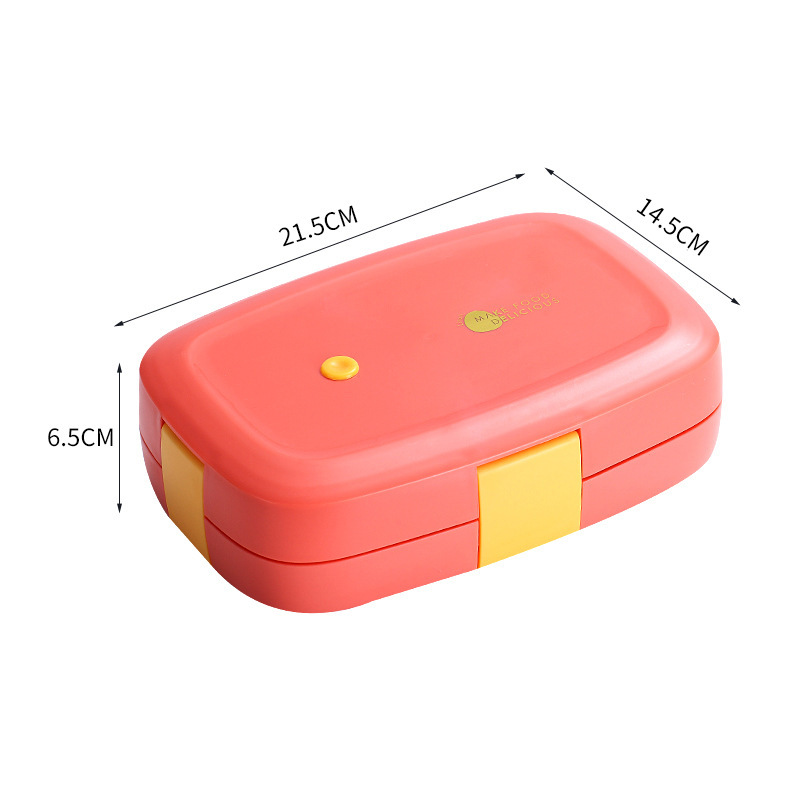 Thermoslunchbox van roestvrij staal, rood