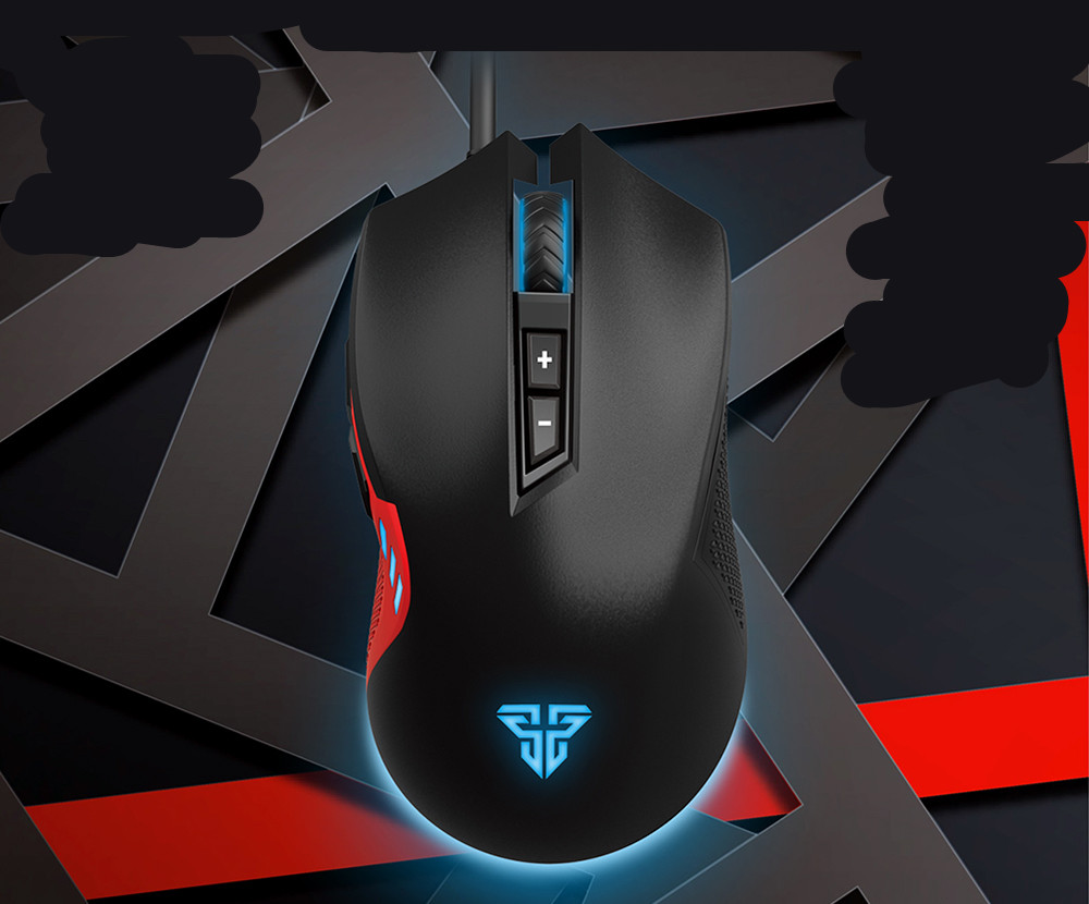 Wired USB gaming mouse with seven buttons