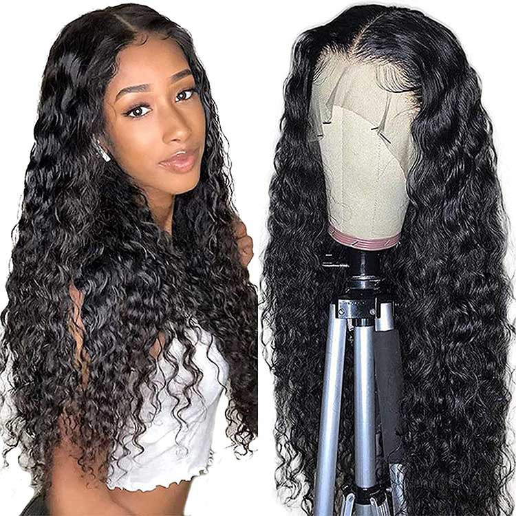 Aplique de cabelo natural com caracóis pequenos