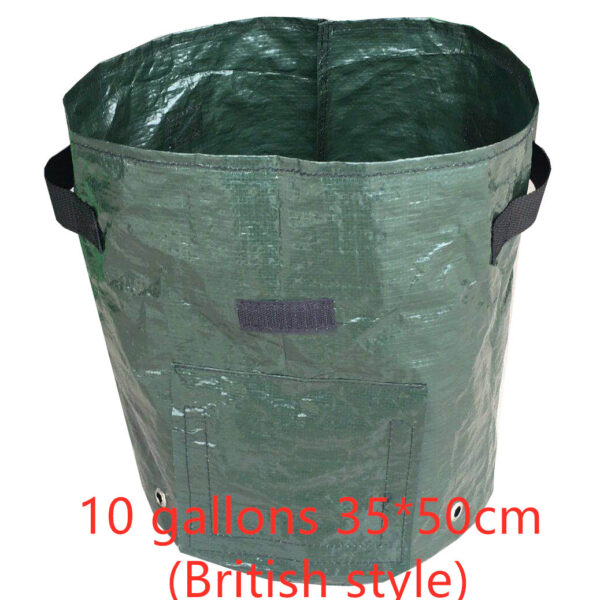 Sac de plantation en toile PE avec fenêtre, vert foncé