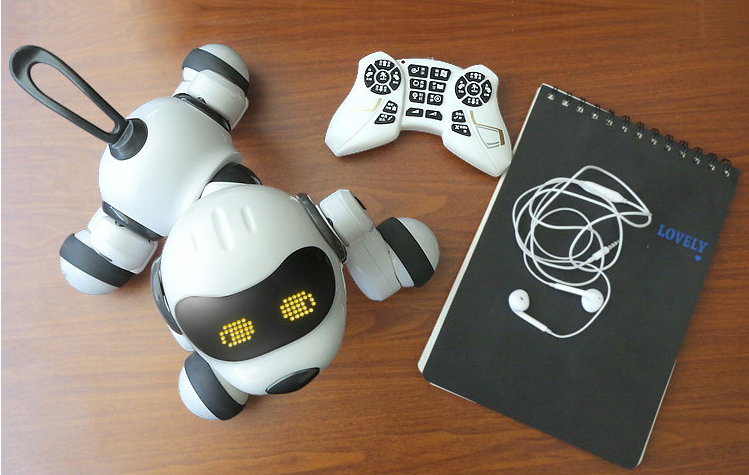 Chien robot avec télécommande, noir – Image 6