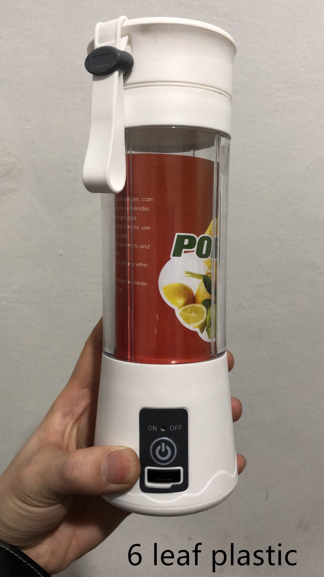 Draagbare mini-blender met draagkoord, groen - Afbeelding 3