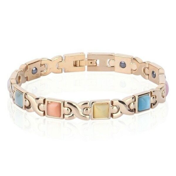 Armband aus Metall, silber und gold