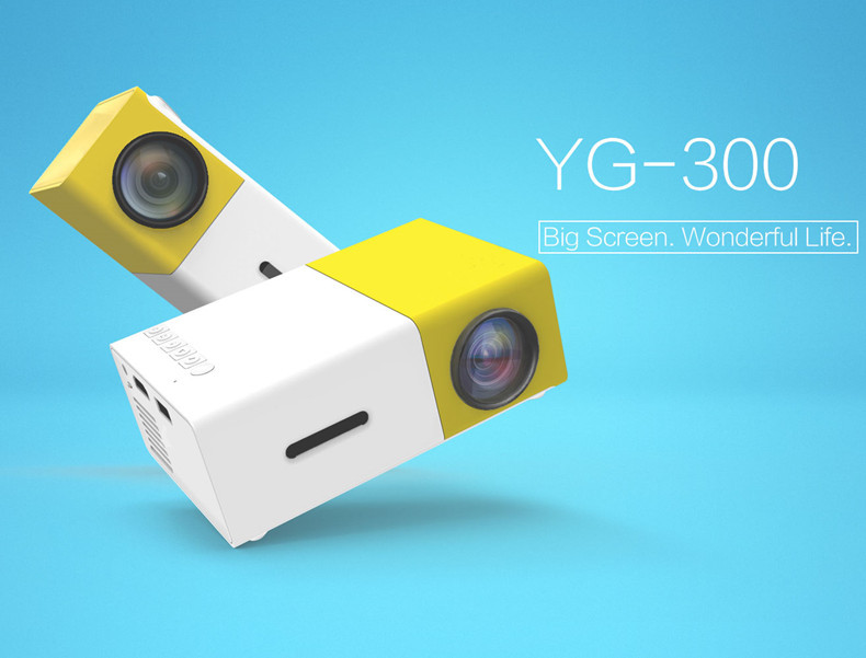 Mini proyector con imagen hasta 1080p, amarillo