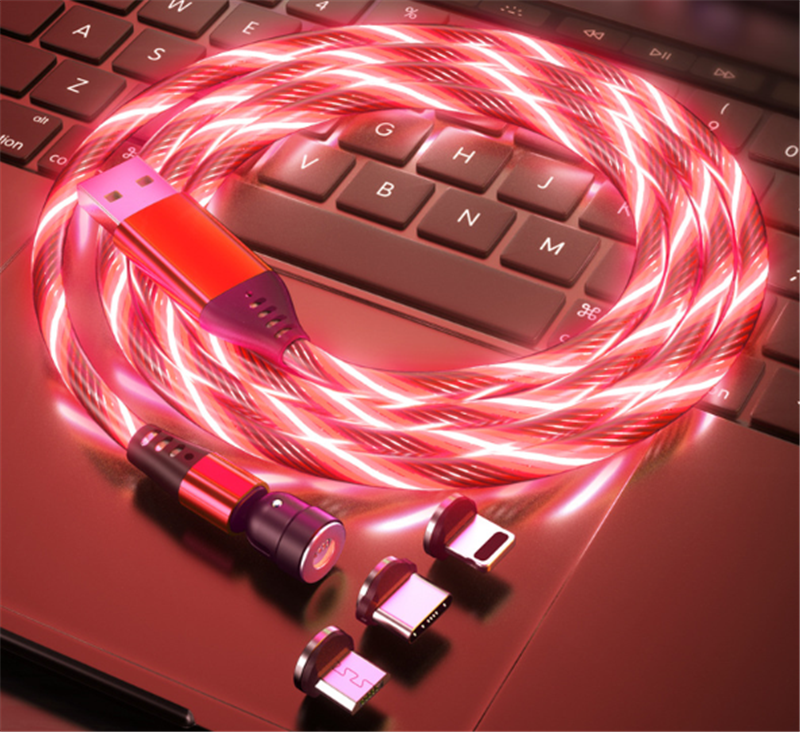 Magnetic charging cable with light, blue - Image 3