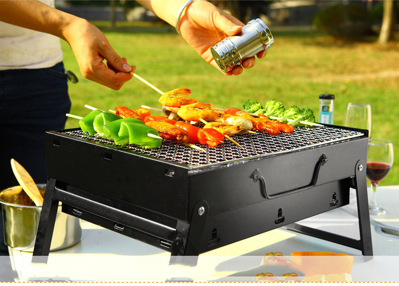 Kleine opvouwbare houtskoolbarbecue - Afbeelding 3