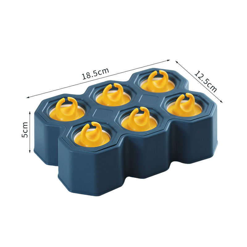 Ice cube tray with honeycomb cells, navy blue - Image 6