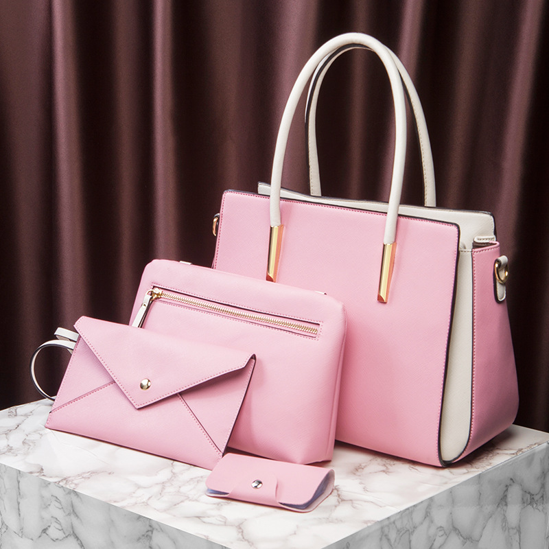 Große Handtasche mit kleiner Tasche, dunkelblau – Bild 2