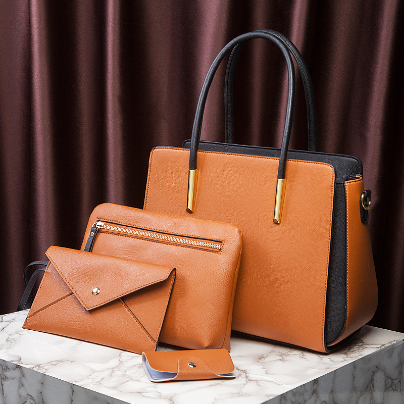 Große Handtasche mit kleiner Tasche, dunkelblau – Bild 3