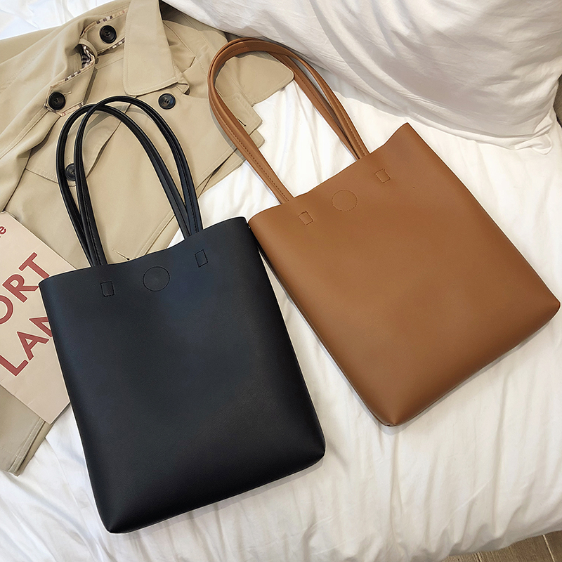 Shopper mit weichen Griffen, schwarz – Bild 8