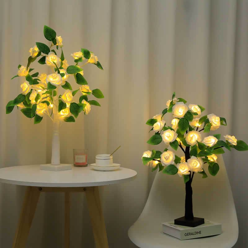 Arbre lumineux LED à roses, jaune – Image 2