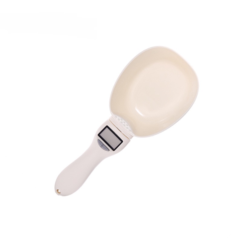 Cuchara medidora digital con báscula, beige