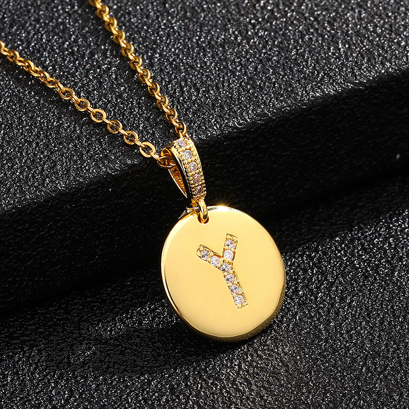 Collar con la letra A y circonitas - Imagen 4